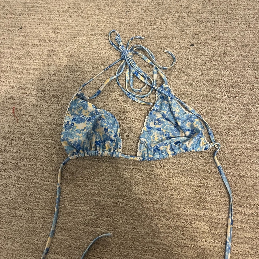 Kulani Kinis Halter Bralette Bikini Top - Love Story